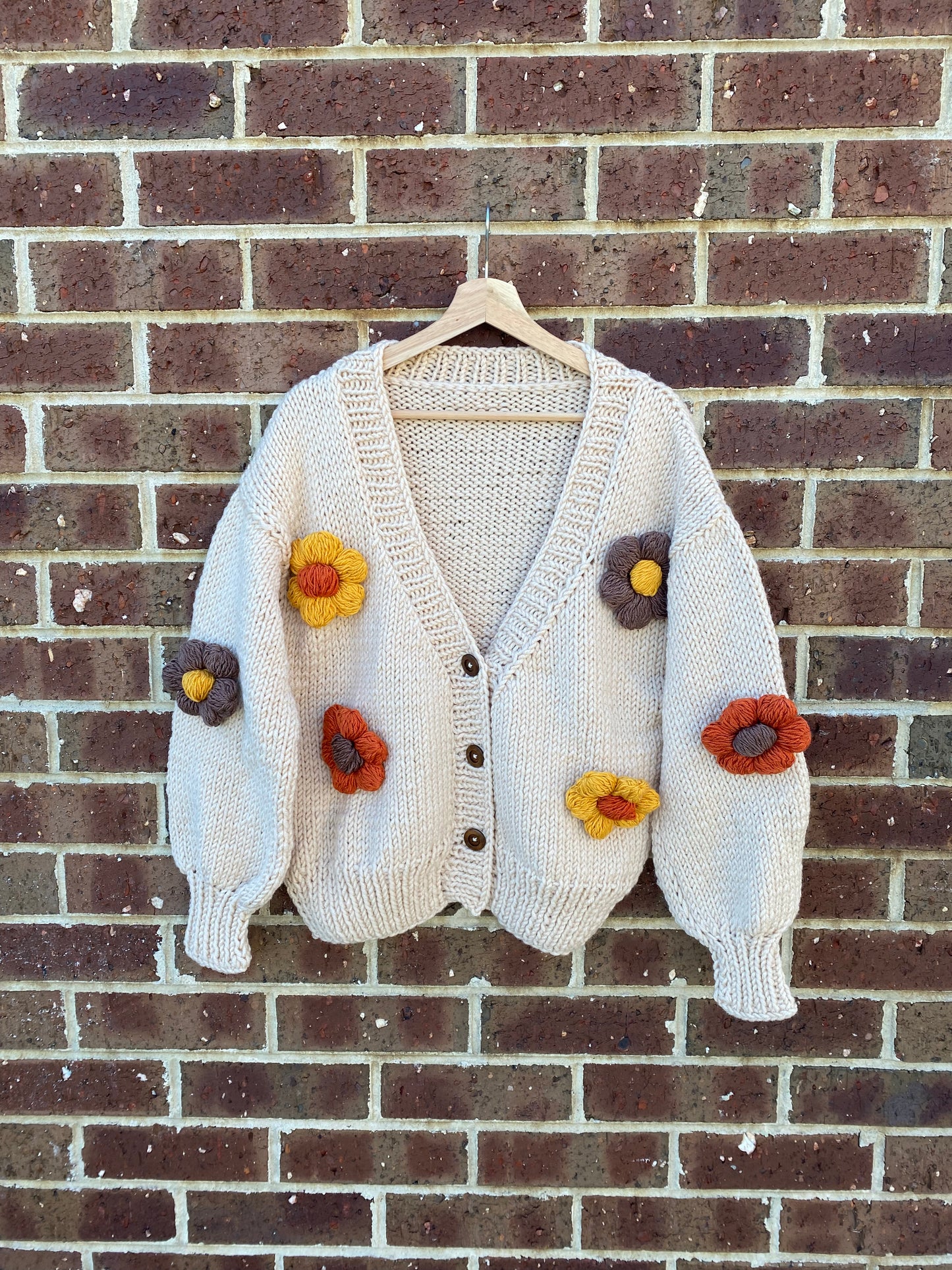 Handmade Flower Cardigan | Adult Size