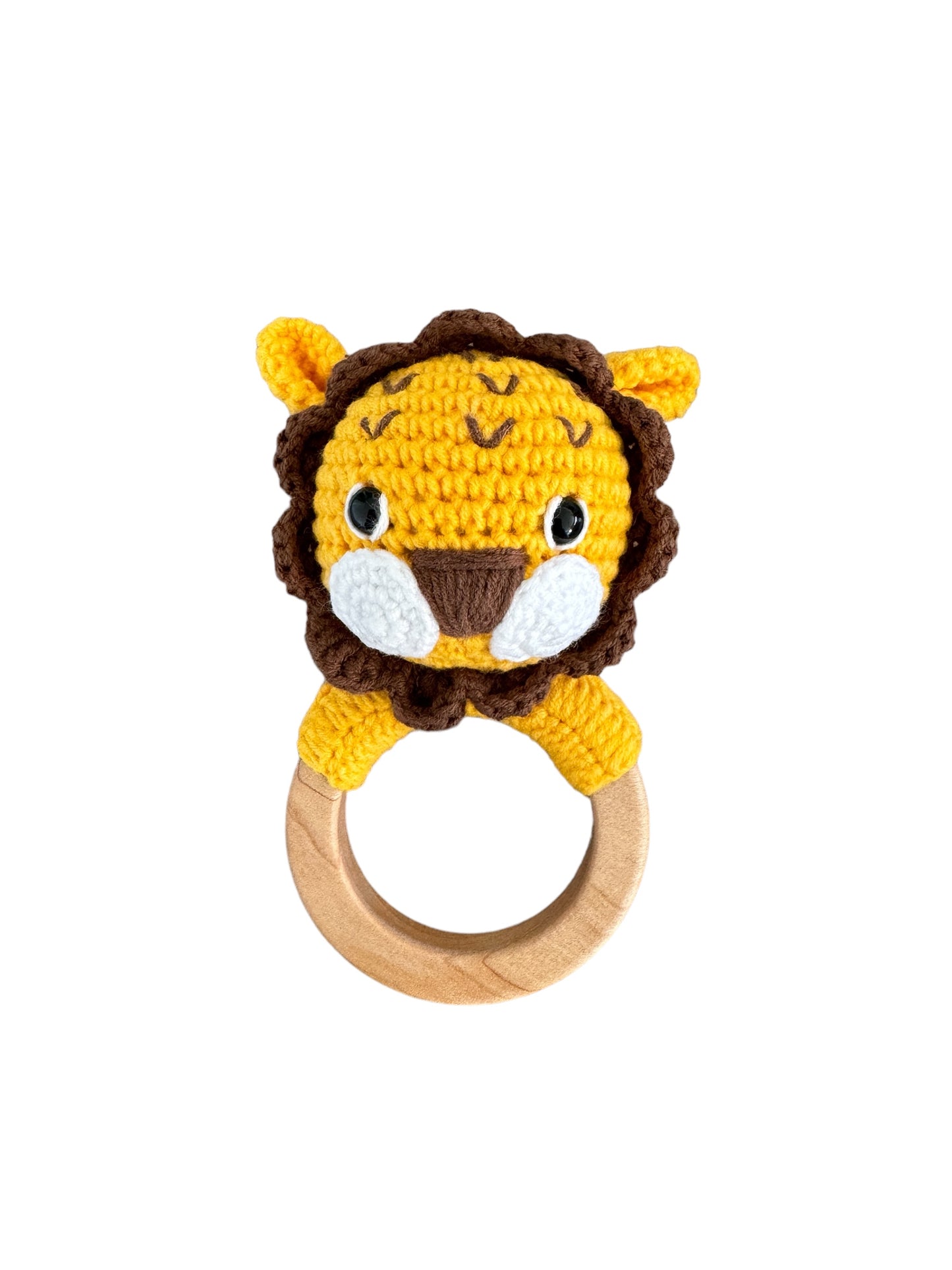 Organic Teething Ring Rattle| Lion