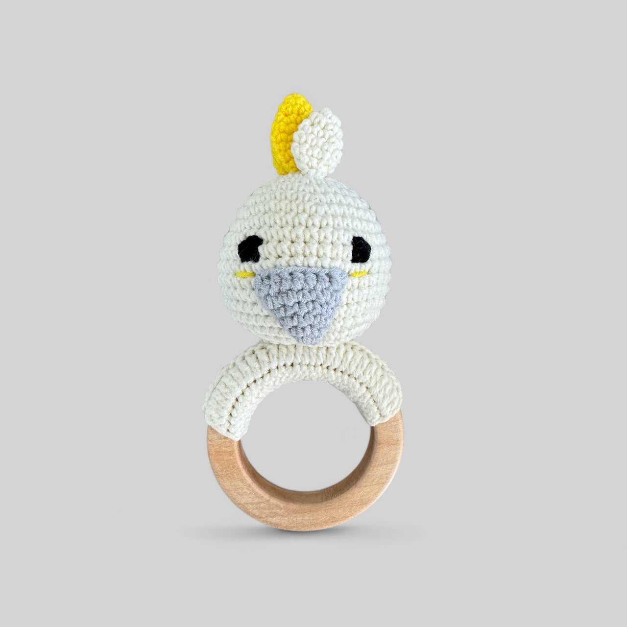 Organic Teething Ring Rattle| Cockatoo