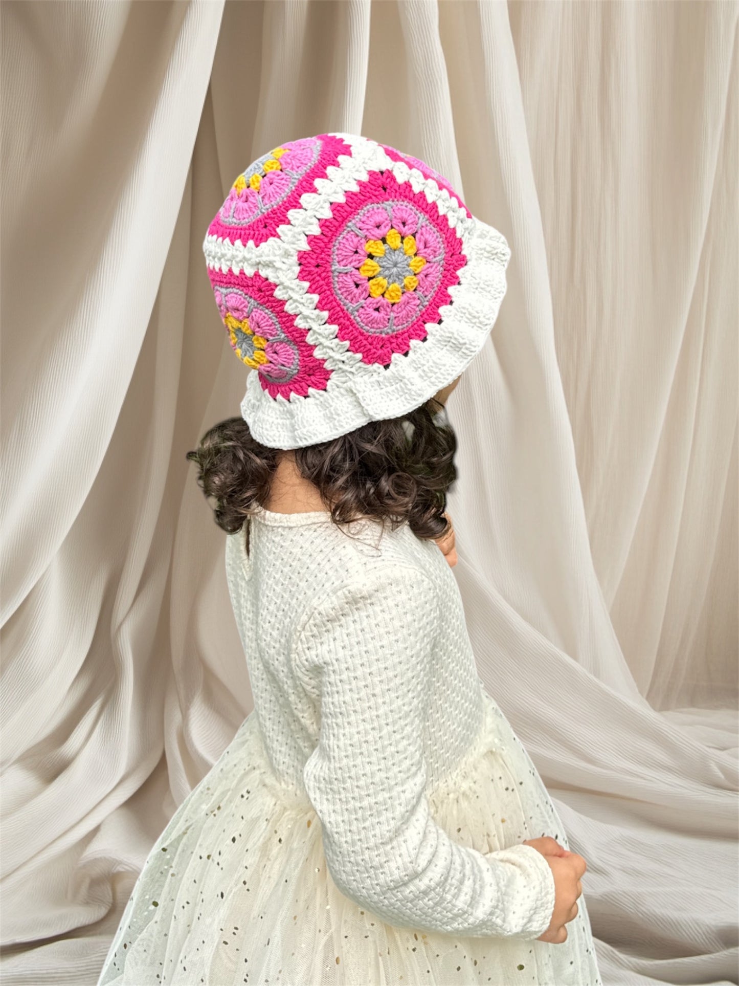 Granny square Bucket Hat