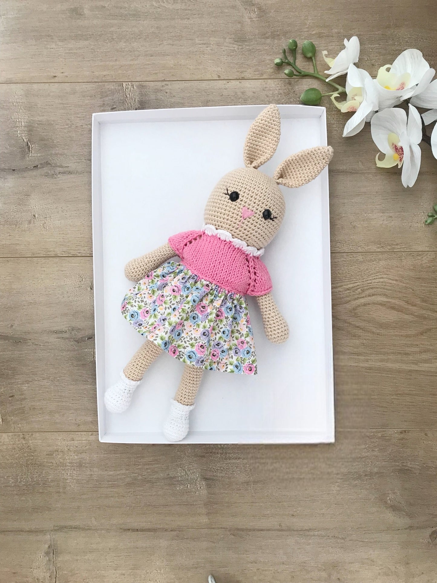 Handmade Bunny Doll in Dress