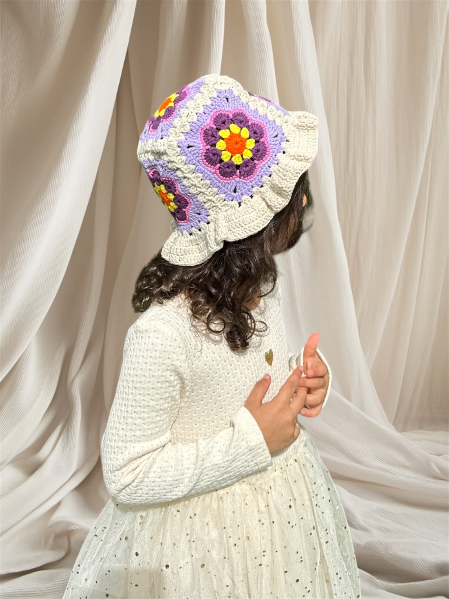 Granny square Bucket Hat