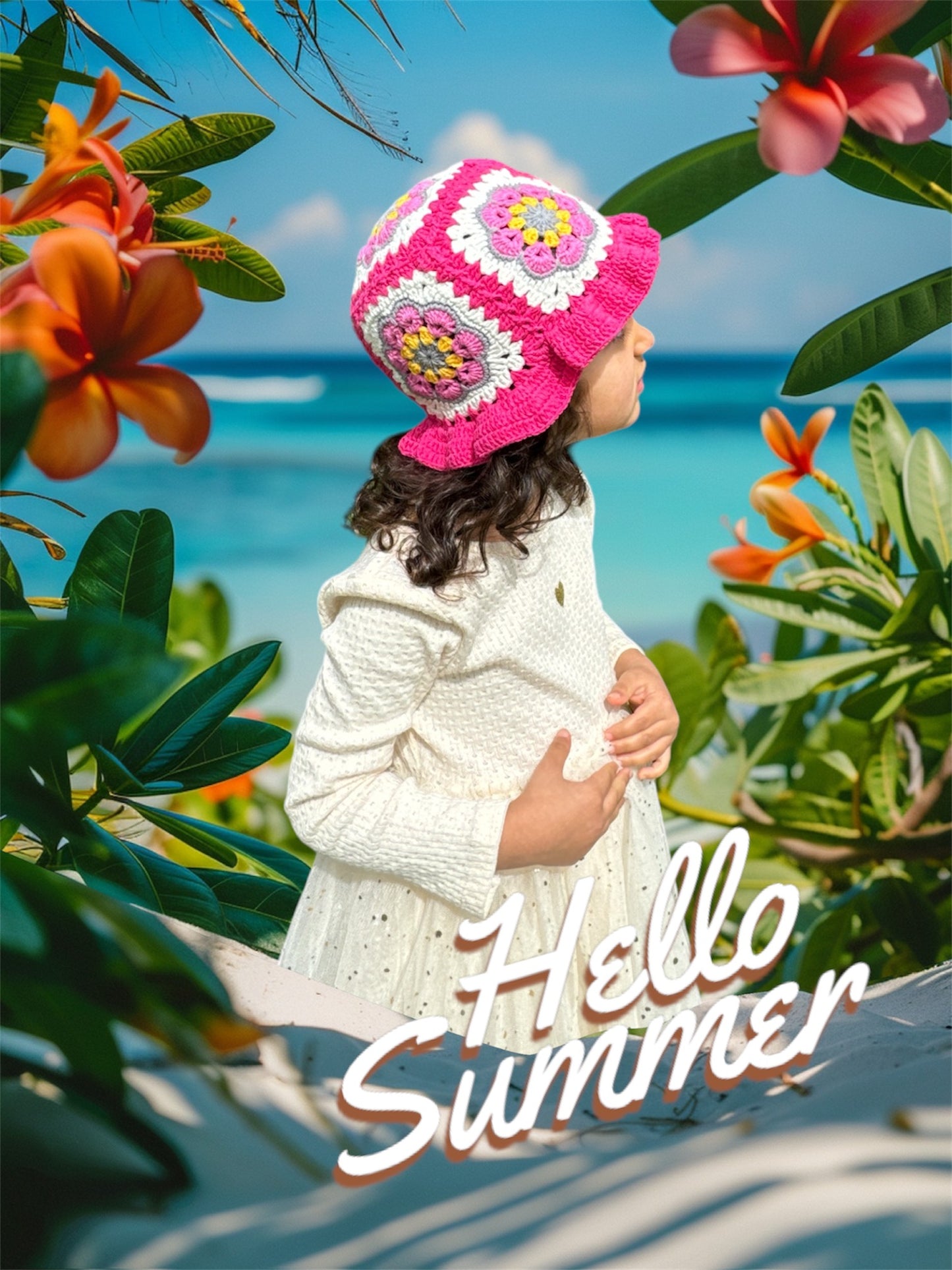 Granny square Bucket Hat