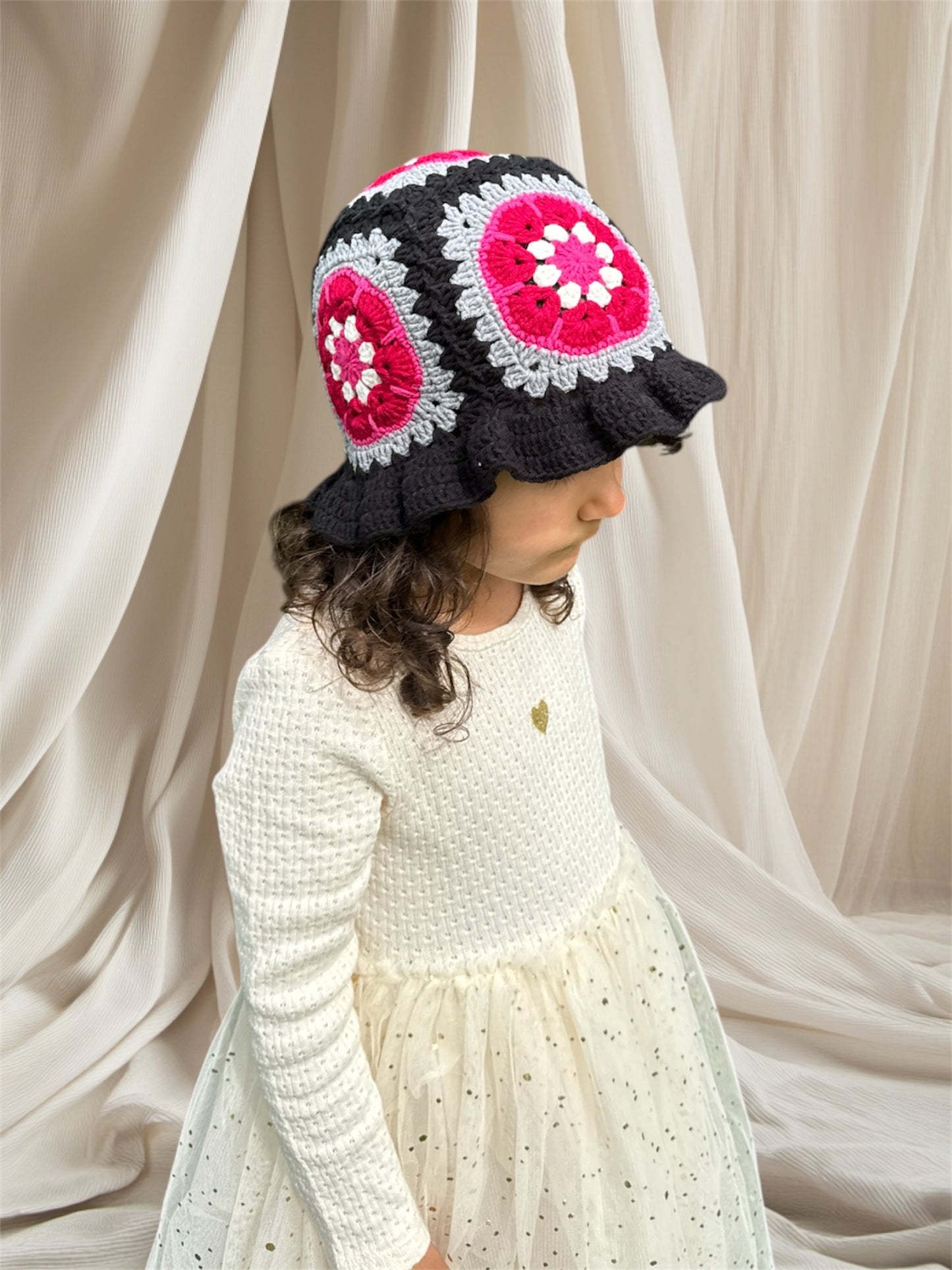 Granny square Bucket Hat