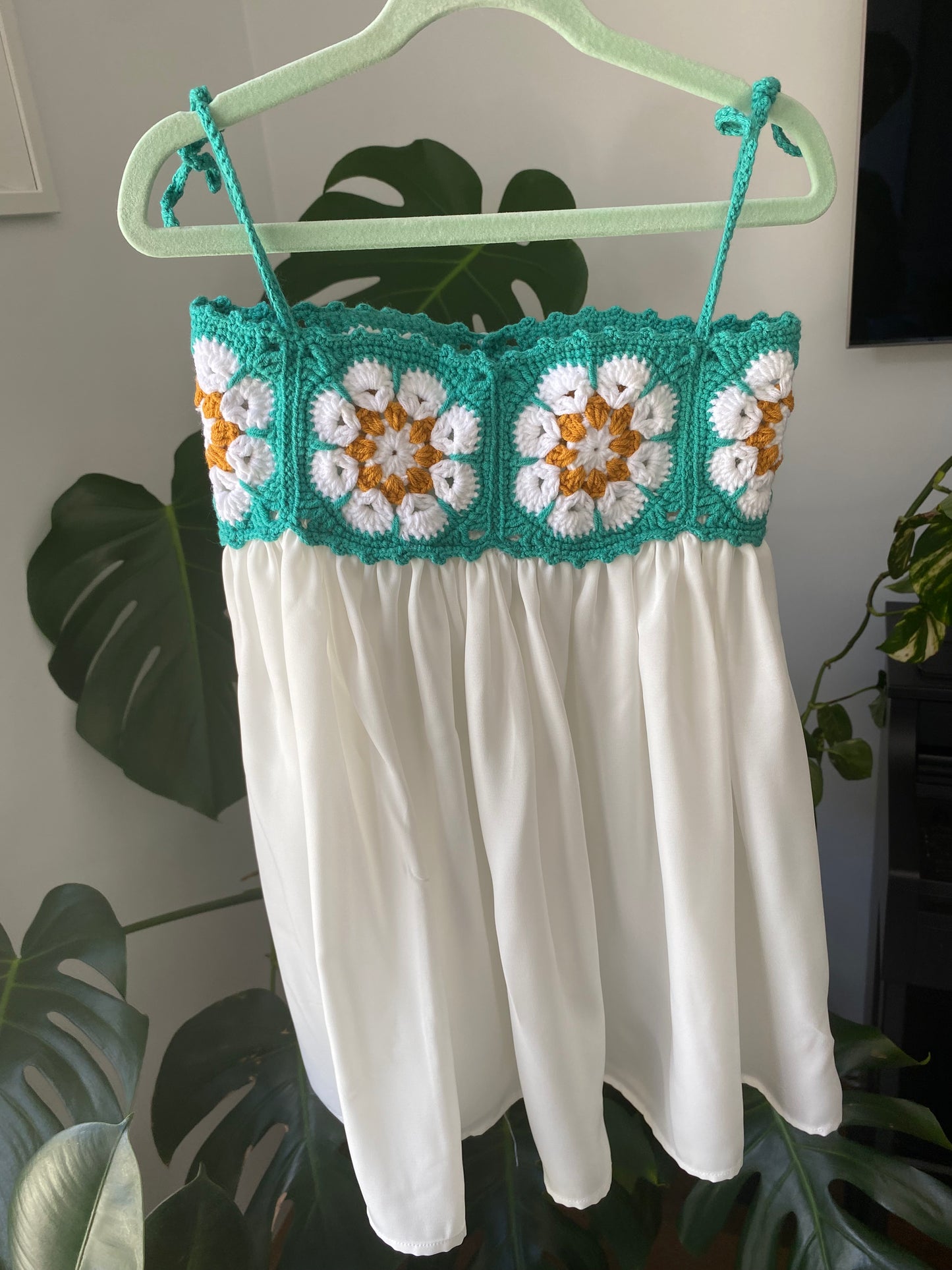 Summer Dress| White Green