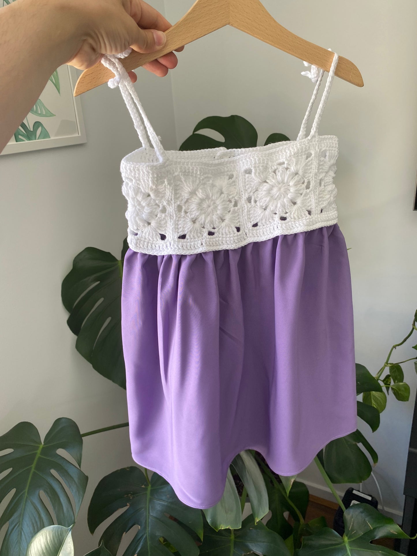 Summer Dress | White Purple