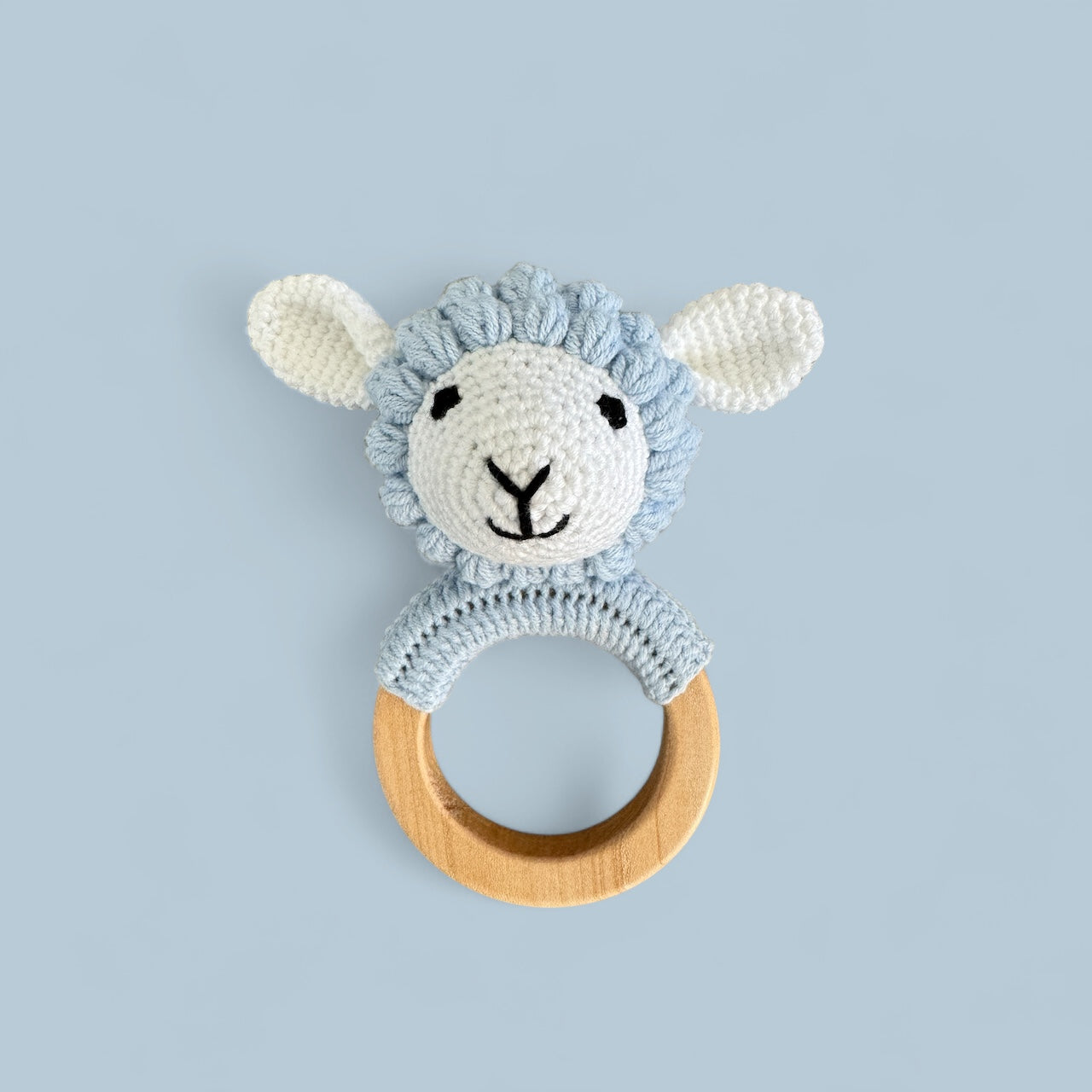 Organic Teething Ring Rattle| Sheep