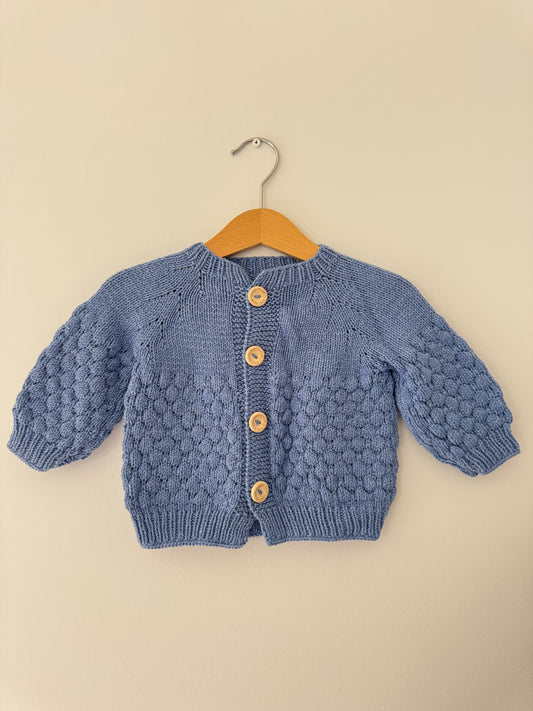 Knitted Boy Cardigan | Blue