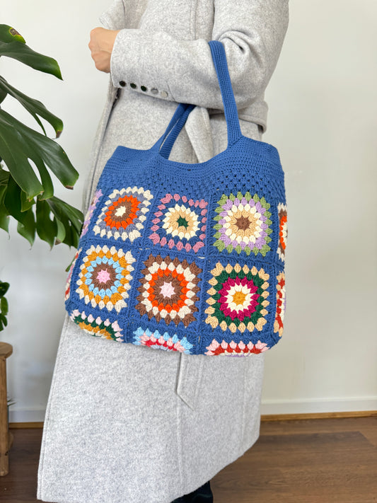 Handmade Crochet Bag Navy