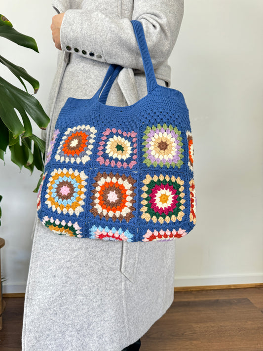 Handmade Crochet Bag Navy