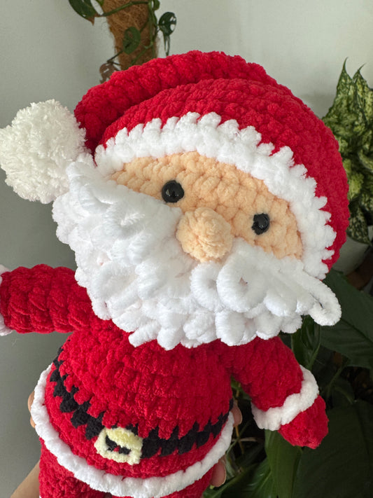 Fluffy Crochet Santa Toy