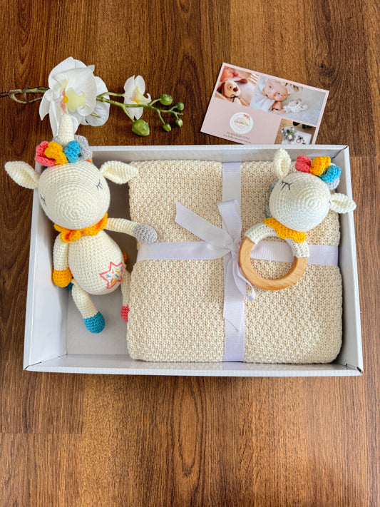 Baby Girl White Unicorn Gift Set