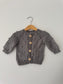 Knit PomPom Cardigan | Gray