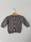 Knit PomPom Cardigan | Gray