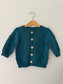 Knitted PomPom Cardigan | Green
