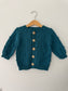 Knitted PomPom Cardigan | Green