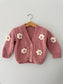 Knitted Flower Cardigan | Pink