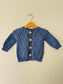 Knit Pompom Cardigan | Jean Blue