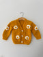 Knitted Flower Cardigan | Mustard
