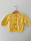 Knit PomPom Cardigan | Yellow