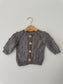 Knit PomPom Cardigan | Gray