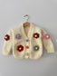 Knitted Flower Cardigan | Cream