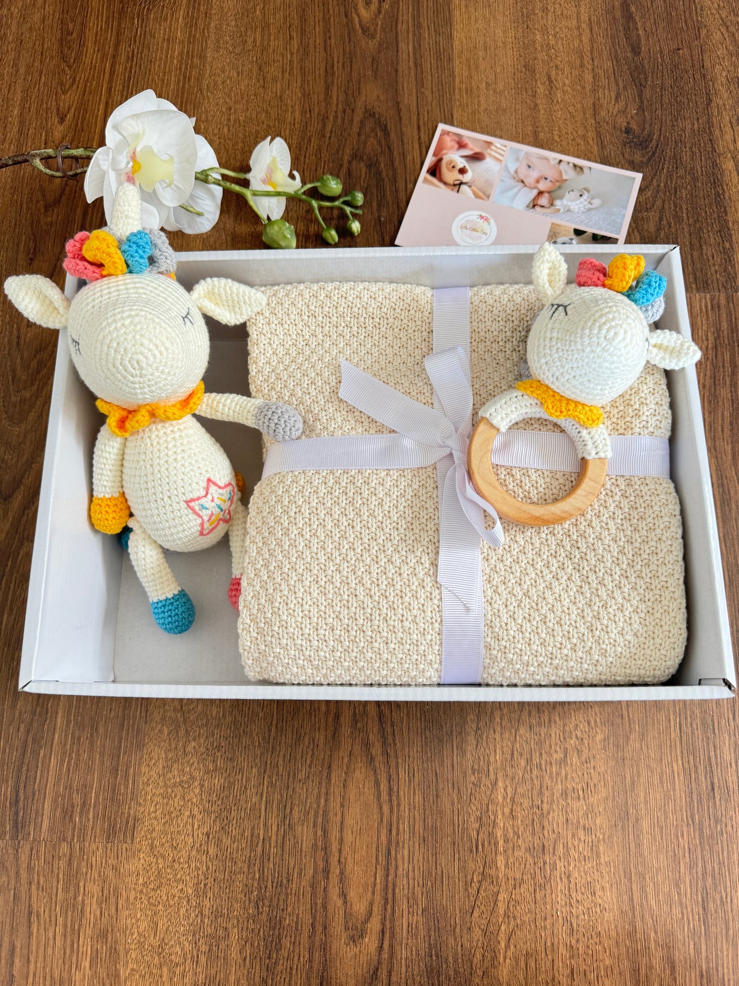 Baby Girl White Unicorn Gift Set