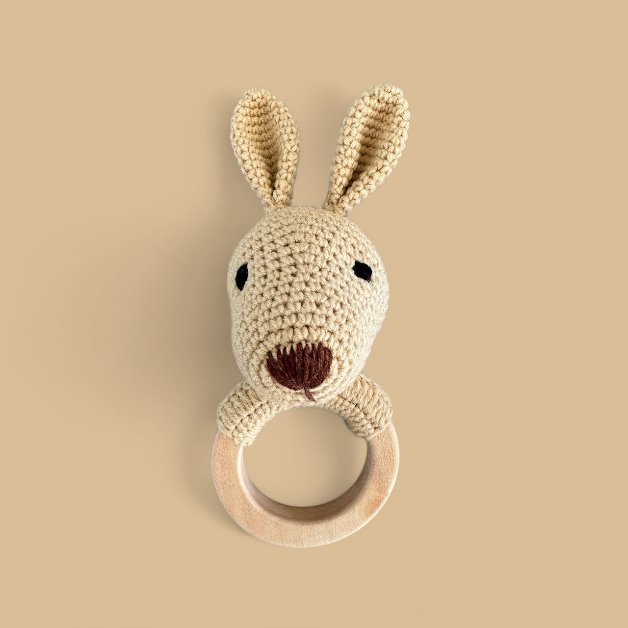 Teething ring rattle kangaroo