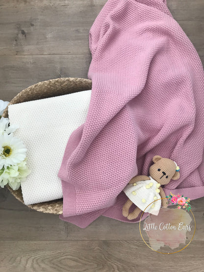 Organic Cotton Knit Baby Blanket